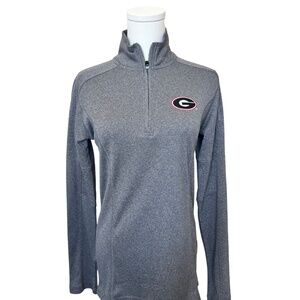 MAJESTIC 🏈 Womens  Gray ‘UGA BULLDOGS’ Performance Quarter Zip - Size XS